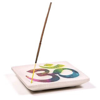 R�ucherst�bchenhalter - Sandstein viereckig - OM (1 Stk.)