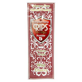 RIPS - Canadian Hemp Wraps - Number 5 - Wild Cherry - Box...