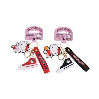 Hello Kitty - Schl�sselanh�nger - Rot/Schwarz (1 x 24Stk)