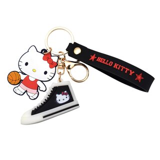 Hello Kitty - Schl�sselanh�nger - Rot/Schwarz (1 x 24Stk)