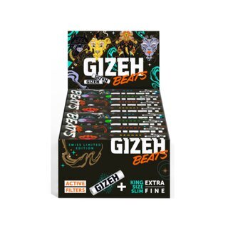 GIZEH Kingsize Slim +ActiveFilter - Beats SwissEdition (16 x 34Stk +16AF)