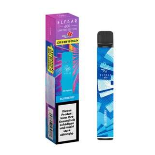 ElfBar EinwegVape 20mg - 600 STP Blueberry (1 Stk)