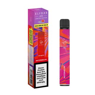 ElfBar EinwegVape 20mg - 600 STP Watermelon Ice (1 Stk)