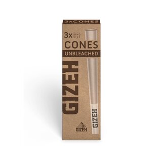 GIZEH Cone - Unbleached (24 x 3Stk)