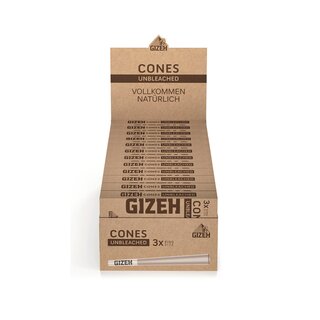 GIZEH Unbleached Cones (24 x 3 Stk.)