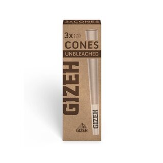 GIZEH Unbleached Cones (24 x 3 Stk.)