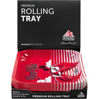 GIZEH RollingTray 27.5cm x 17.5cm - Good Vibes (1 x 6Stk)