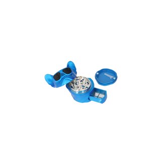 SuperHeroes Grinder Alu 50mm - 4Parts Dog with Glasses Blue (1 Stk)