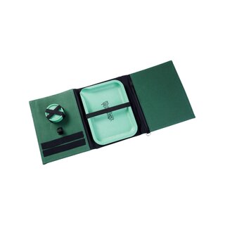HoneyPuff Set Grn: Tasche mit Grinder und Rolling Tray