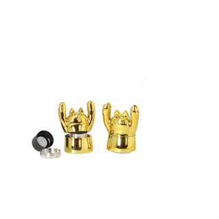 Grinder 4-teilig Metall Gold Katze mit Handyhalterung, ...