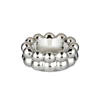 Angelo Aschenbecher, Keramik silberfarben,(15cm x 6,5cm)