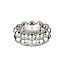 Angelo Aschenbecher, Keramik silberfarben,(15cm x 6,5cm)