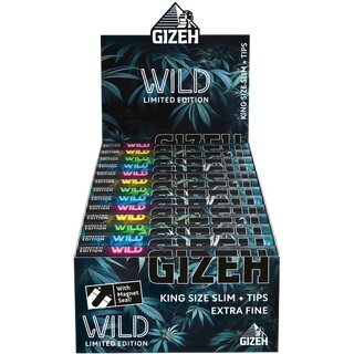 GIZEH KingSize Slim +Tips - Wild (26 x 34Stk)