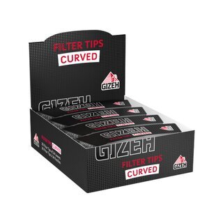 GIZEH FilterTips Curved - Black (20 x 34Stk)