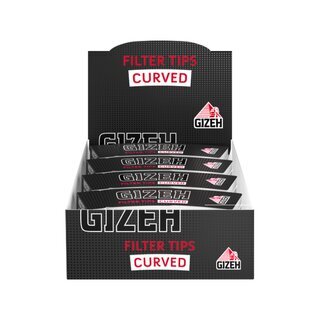 GIZEH FilterTips Curved - Black (20 x 34Stk)