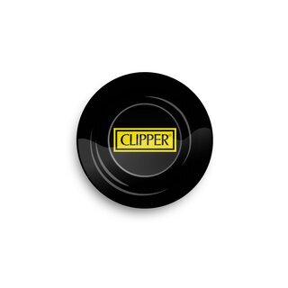 FireFlow Aschenbecher Metall 14cm - Clipper Logo Black (1 Stk)