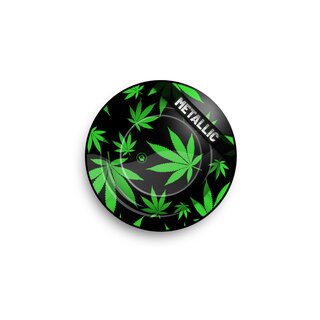 FireFlow - Metal Ashtray - Leaves Green metallic - 14cm...