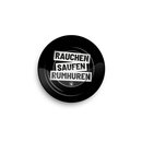 FireFlow - Metal Ashtray - Rauchen Saufen Rumhuren - 14cm...