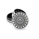 FireFlow Grinder Metal 40mm - 3Parts Silver Leaf Pattern...