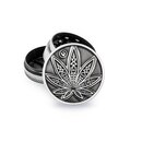 FireFlow Grinder Metal 40mm - 3Parts Silver Neon Leaves...