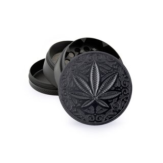 FireFlow - Metal Grinder 5cm 4P - Black - Trance Leaf (1 Stk.)