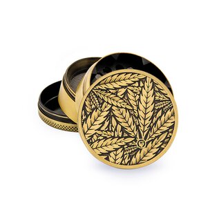 FireFlow Grinder Metal 50mm - 4Parts Gold Leaves 33 (1 Stk)