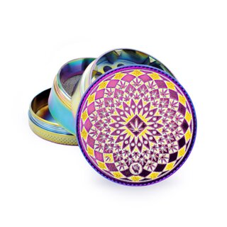 FireFlow Grinder Metal 50mm - 4Parts Icy Leaf Pattern (1 Stk)
