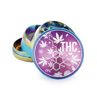 FireFlow Grinder Metal 50mm - 4Parts Icy THC Molecule (1 Stk)