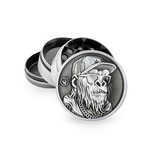 FireFlow Grinder Metal 50mm - 4Parts Silver 420 Monkey (1 Stk)