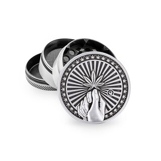 FireFlow Grinder Metal 50mm - 4Parts Silver Hope (1 Stk)