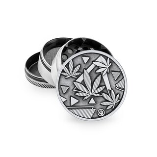 FireFlow - Metal Grinder 5cm 4P - Silver - Leaves 37 2/4  (1 Stk.)