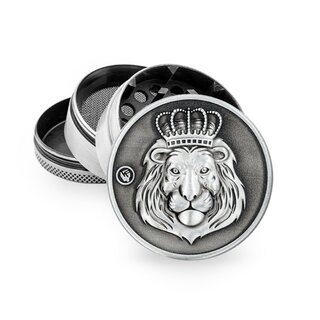 FireFlow - Metal Grinder 5cm 4P - Silver - Rasta Lion (1 Stk.)