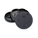 FireFlow Grinder Metal 60mm - 4Parts Black 420 Logo (1 Stk)