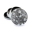 FireFlow Grinder Metal 60mm - 4Parts Silver THC Molecules...