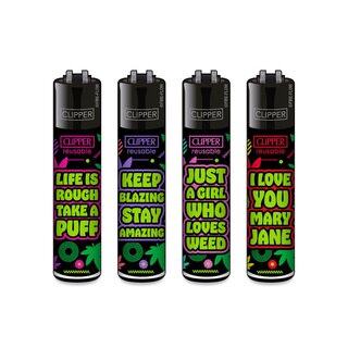 Clipper Feuerzeug Softflame - Weed Statements #8 (1 x 48Stk)