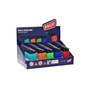 Prof Feuerzeug Jetflame Blue - Color Clap (1 x 20Stk)