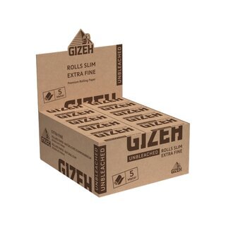 GIZEH Rolls Slim - Unbleached (20 x 5m)