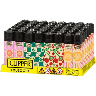 GIZEH Clipper Feuerzeug Softflame - Cherry (1 x 48Stk)