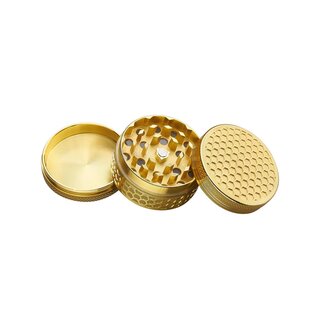ChampHigh Grinder Alu 50mm - 3Parts Golden Honeycomb (1 Stk)