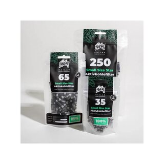 Kailar - Papier Aktivkohlefilter - Small Size Star (65 Stk.)