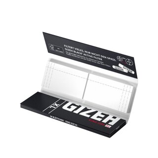 GIZEH KingSize XL +Tips - Black (26 x 34Stk)