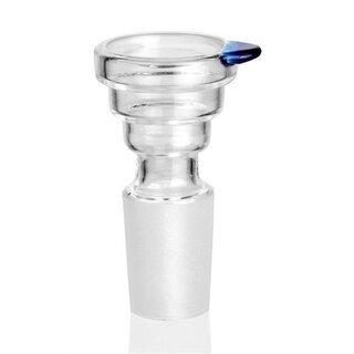 Glaskopf f�r Bong - Stufen transparent 19mm Schliff (1 Stk)