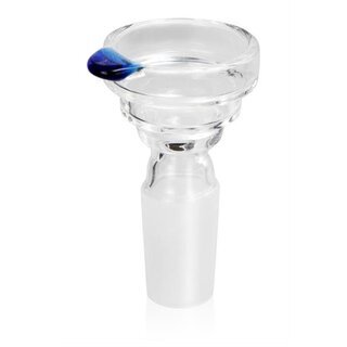 Glaskopf f�r Bong - Stufen transparent 14,5mm Schliff (1 Stk)
