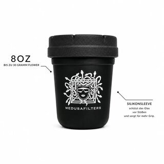 MedusaFilters RE:STASH Jar - Black 8oz (1 Stk)