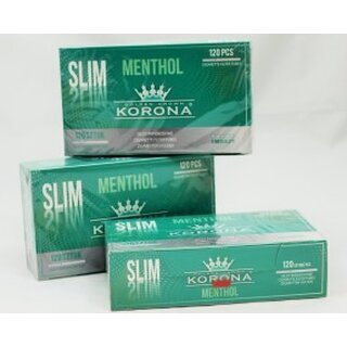 NP1812 Korona Zig. H�lsen Slim Menthol (120 Stk.)