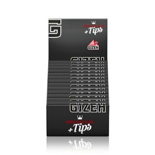 GIZEH KingSize Slim +Tips - Black (26 x 34Stk)