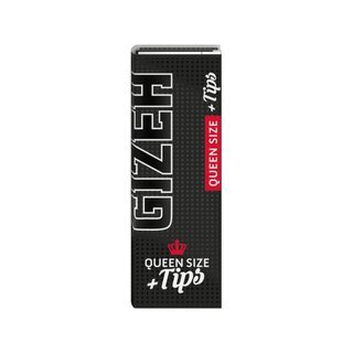 GIZEH QueenSize - Black +Tips (26 x 50Stk)