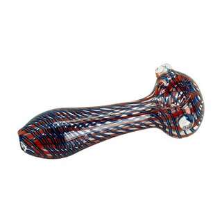 Pipe Glass - Blue/Red (1 Stk)