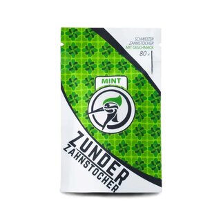 Zunder Zahnstocher - Mint Beutel (1 x 80Stk)