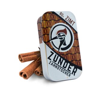 Zunder Zahnstocher Zimt - Dose (80 Stk.)